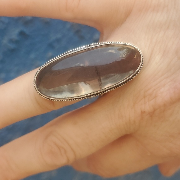 New Oversized Fluorite 925 Silver Ring. - Picture 6 of 12
